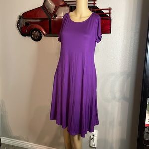 Levaca Purple Casual Dress-NEW